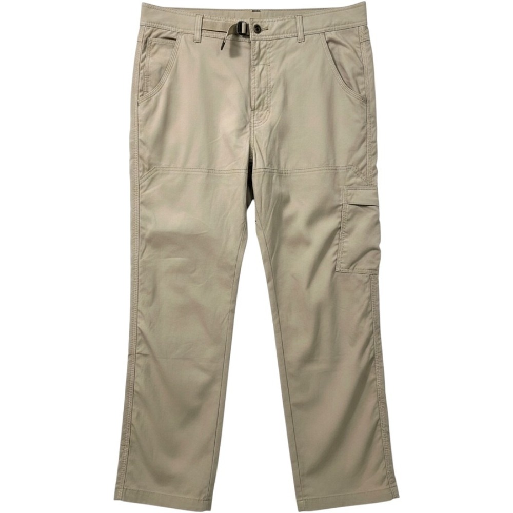 Prana Zion Cargo Pants Mens Large x 32L Khaki Tan Hiking Outdoor Roll Up Snaps